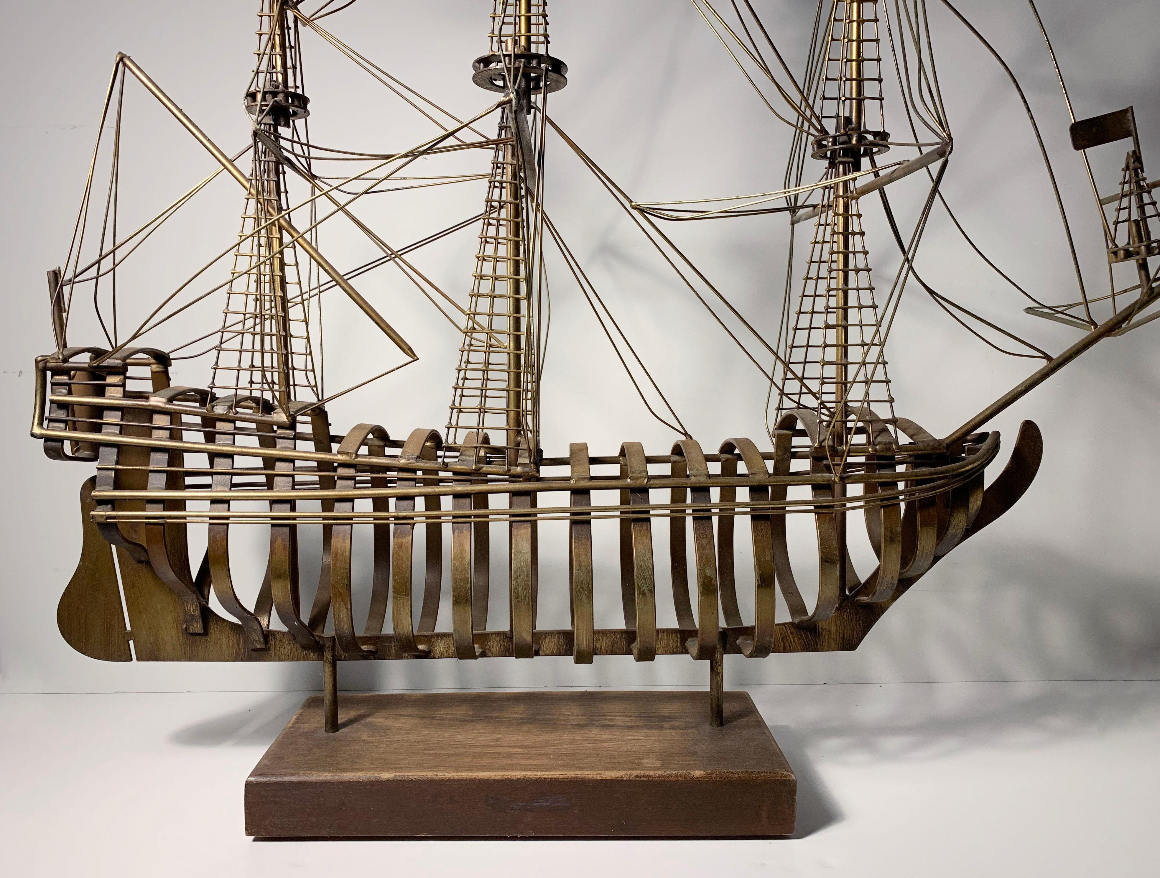 American Curtis Jere Ship Sculpture