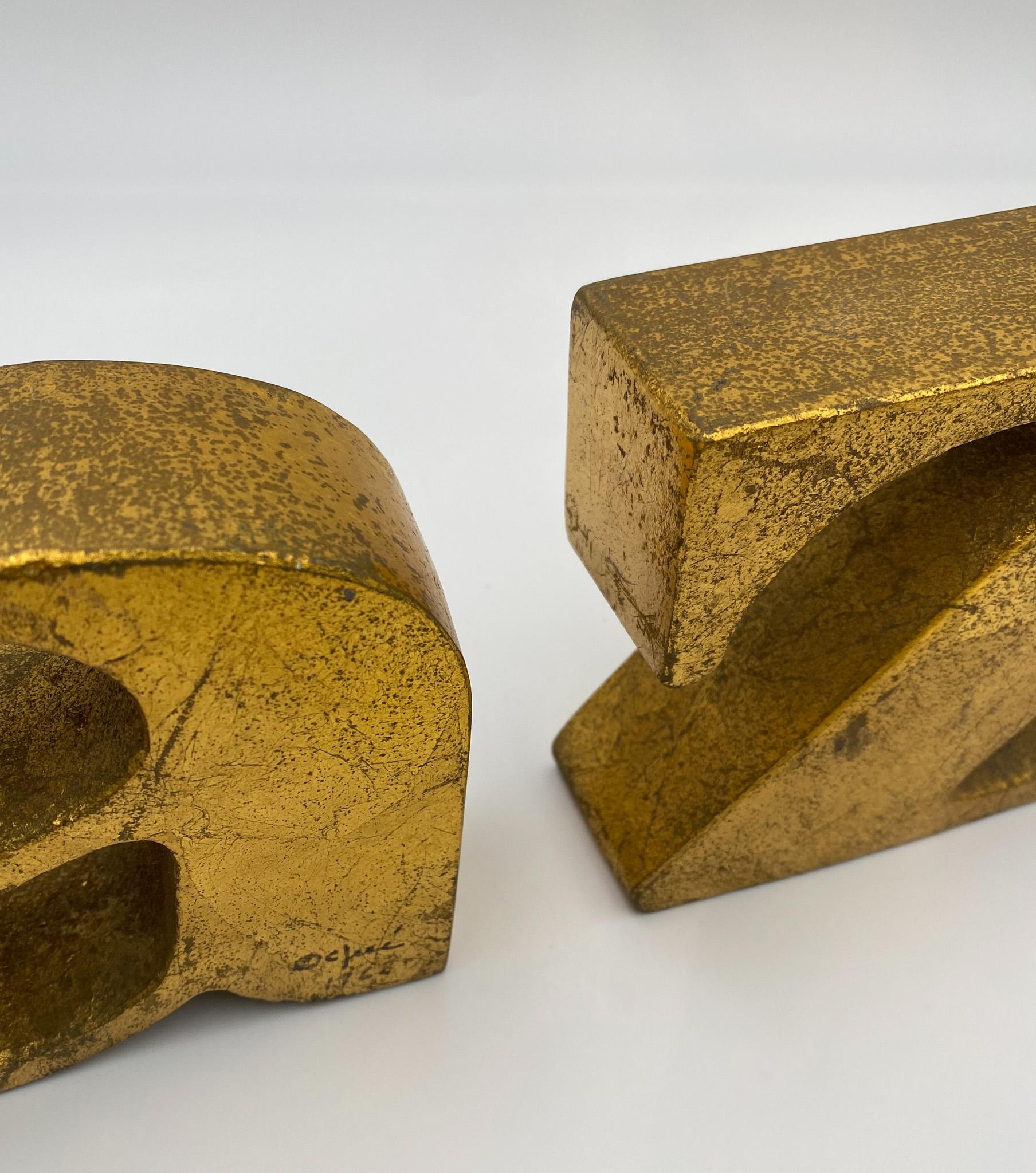 American Curtis Jere Signed A to Z Bookends, United States, 1960's  For Sale