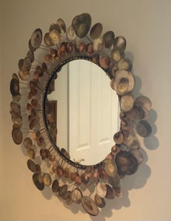 Curtis Jere Signed and dated very early raindrops sculpture mirror