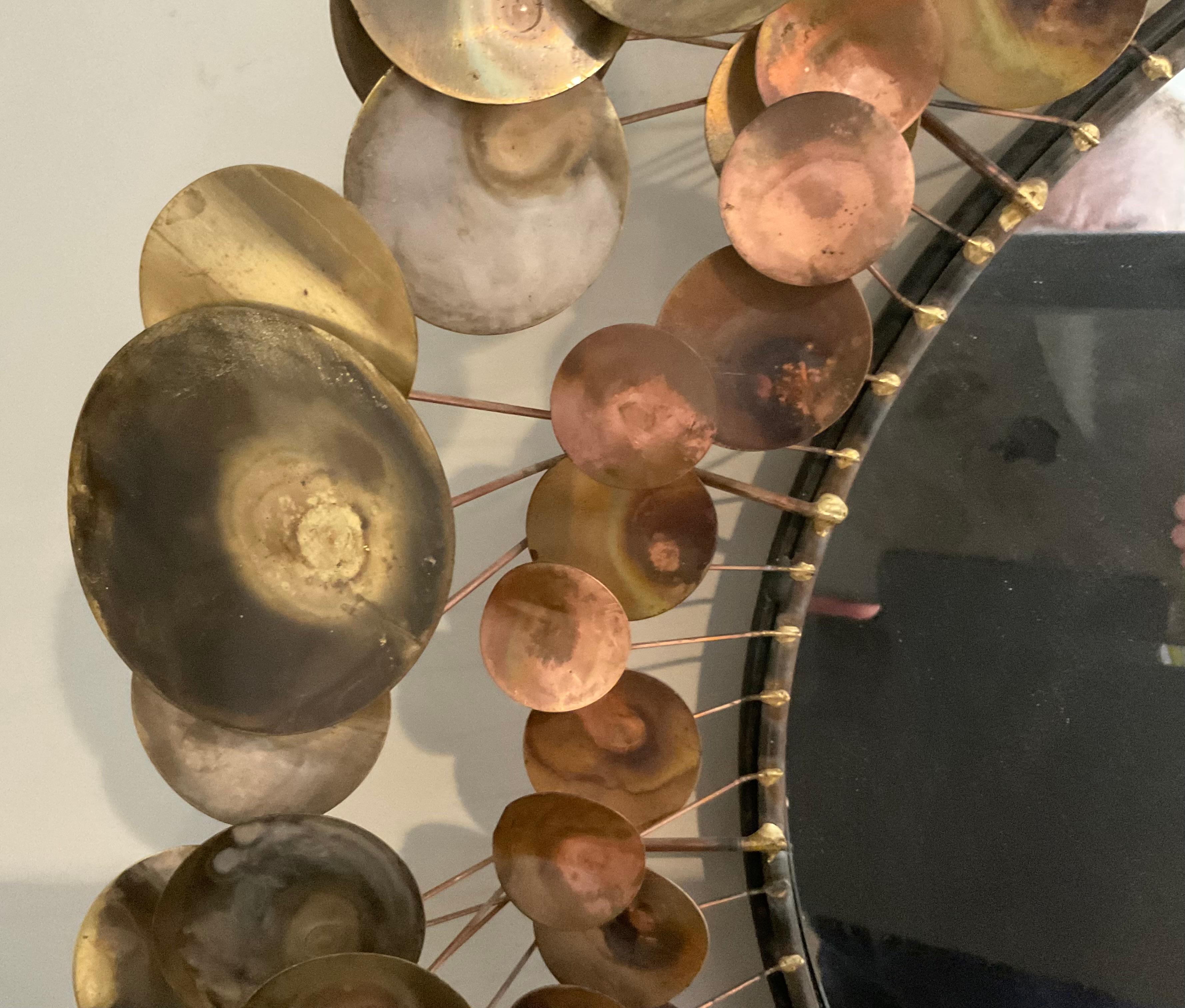 Curtis Jere Sculpture signée et datée très tôt gouttes de pluie miroir Bon état - En vente à Ann Arbor, MI