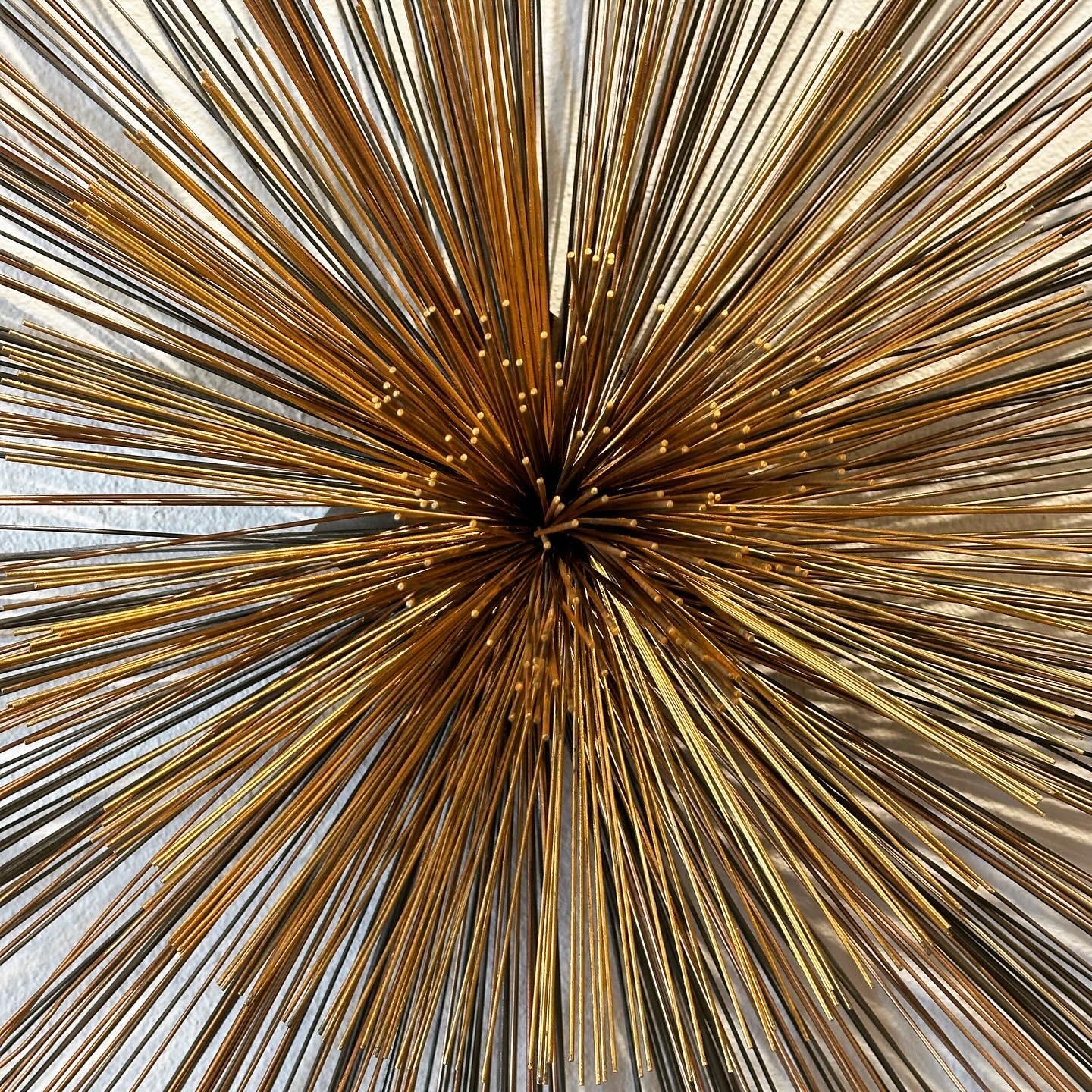 Mid-Century Modern Curtis Jere Silver and Gold Signed Starburst 