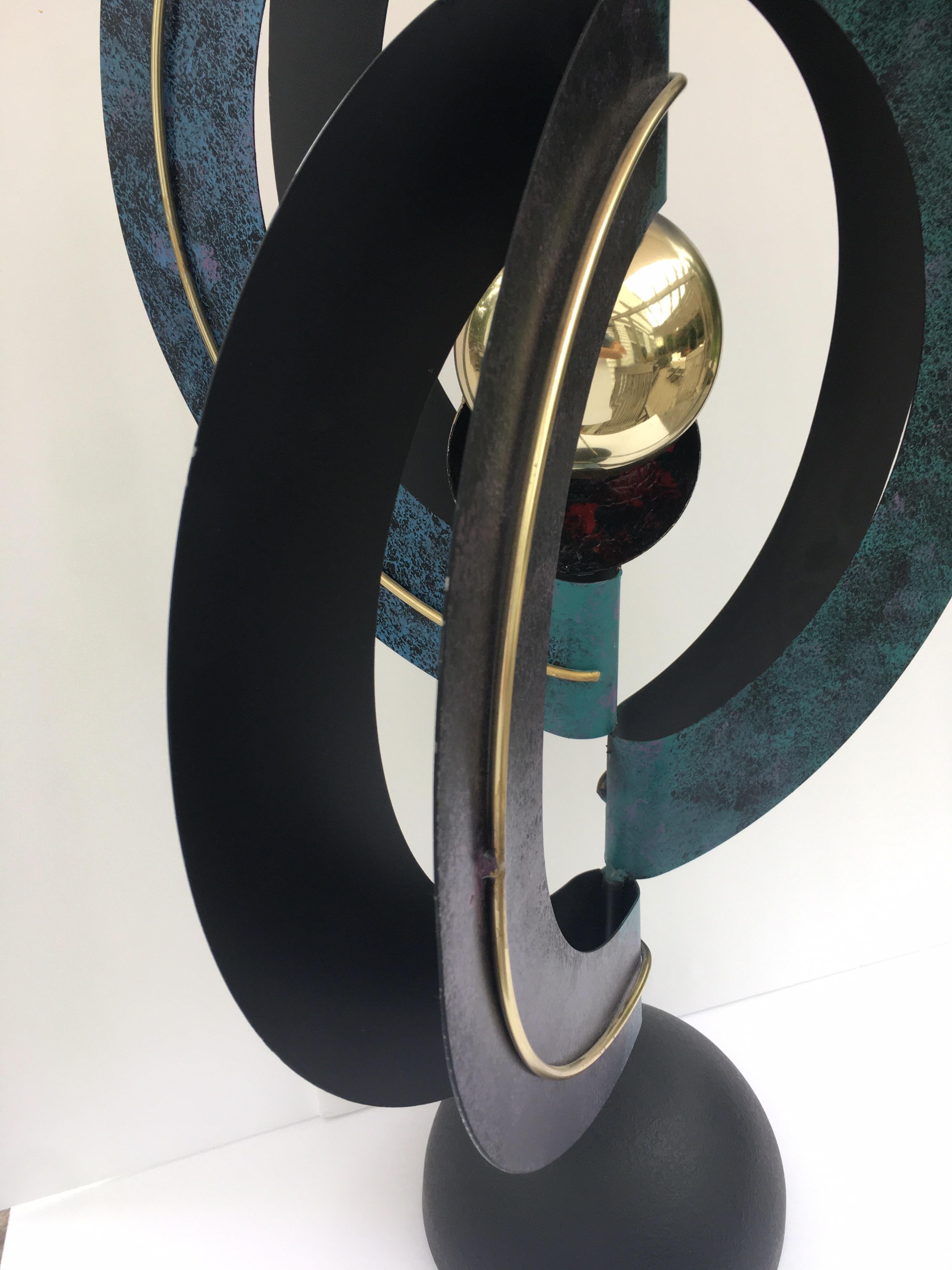 Modern Curtis Jere Sphere and Circle Table Sculpture, 1990s