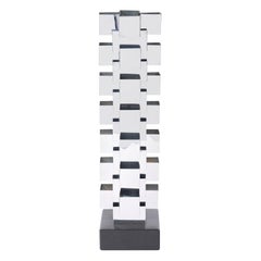 Curtis Jere Stacked Chrome Geometric Skyscraper Lamp