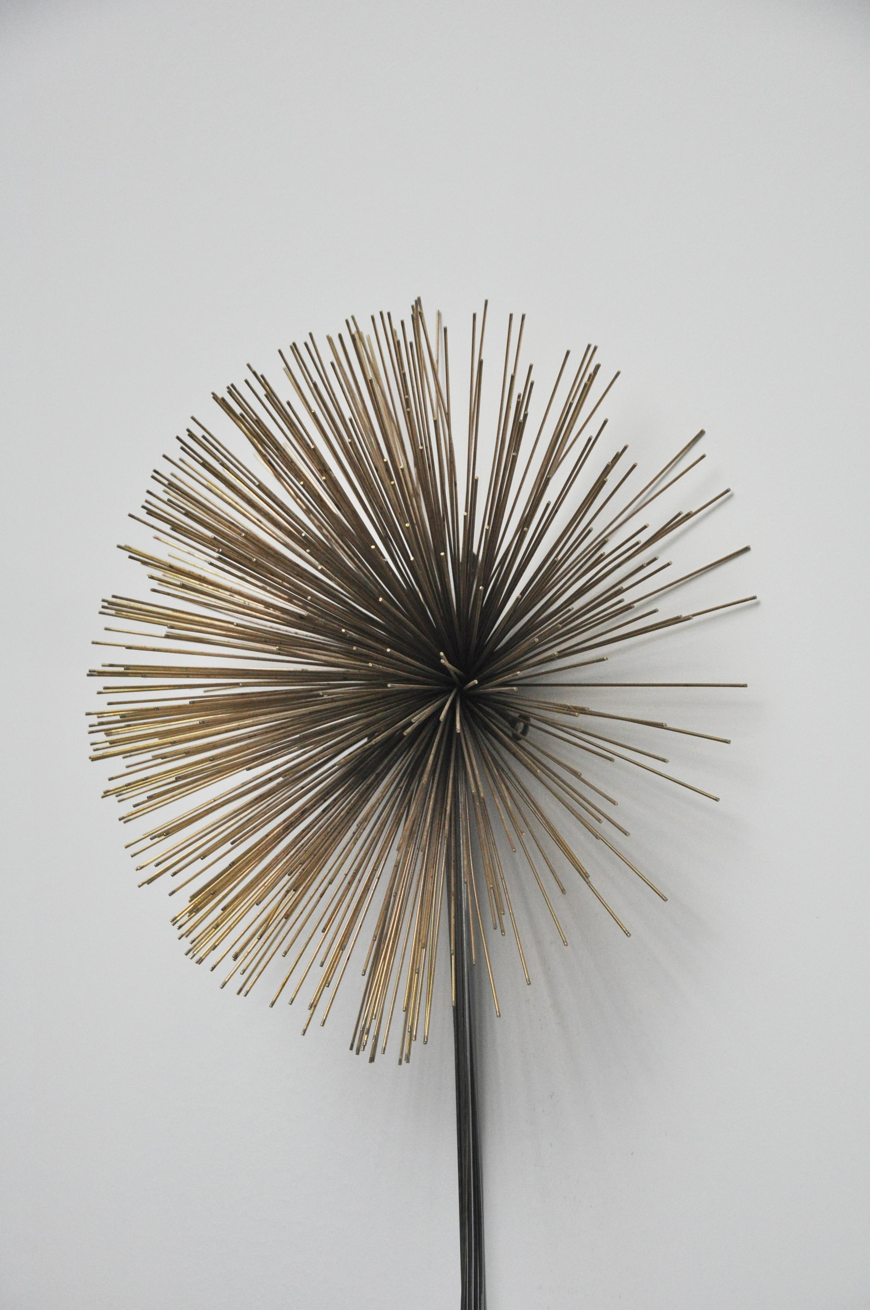 Curtis Jere Starburst Pom Pom Wall Sculpture In Good Condition For Sale In Geneva, IL