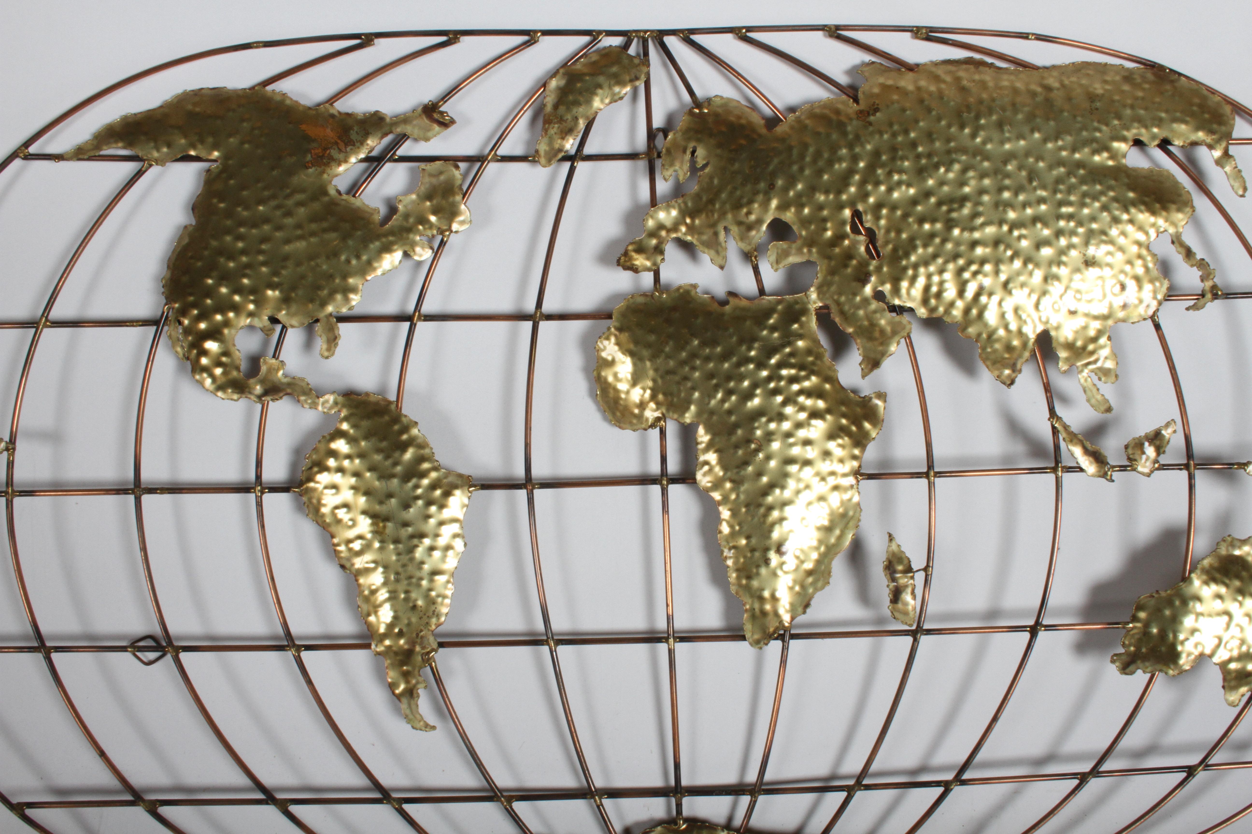 copper world map