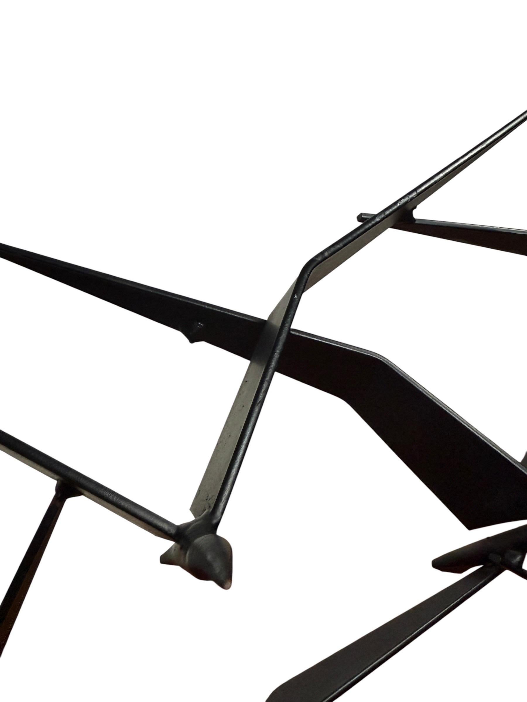 Curtis Jere Style Brutalist Birds in Flight Black Welded Metal Sculpture MCM For Sale 5