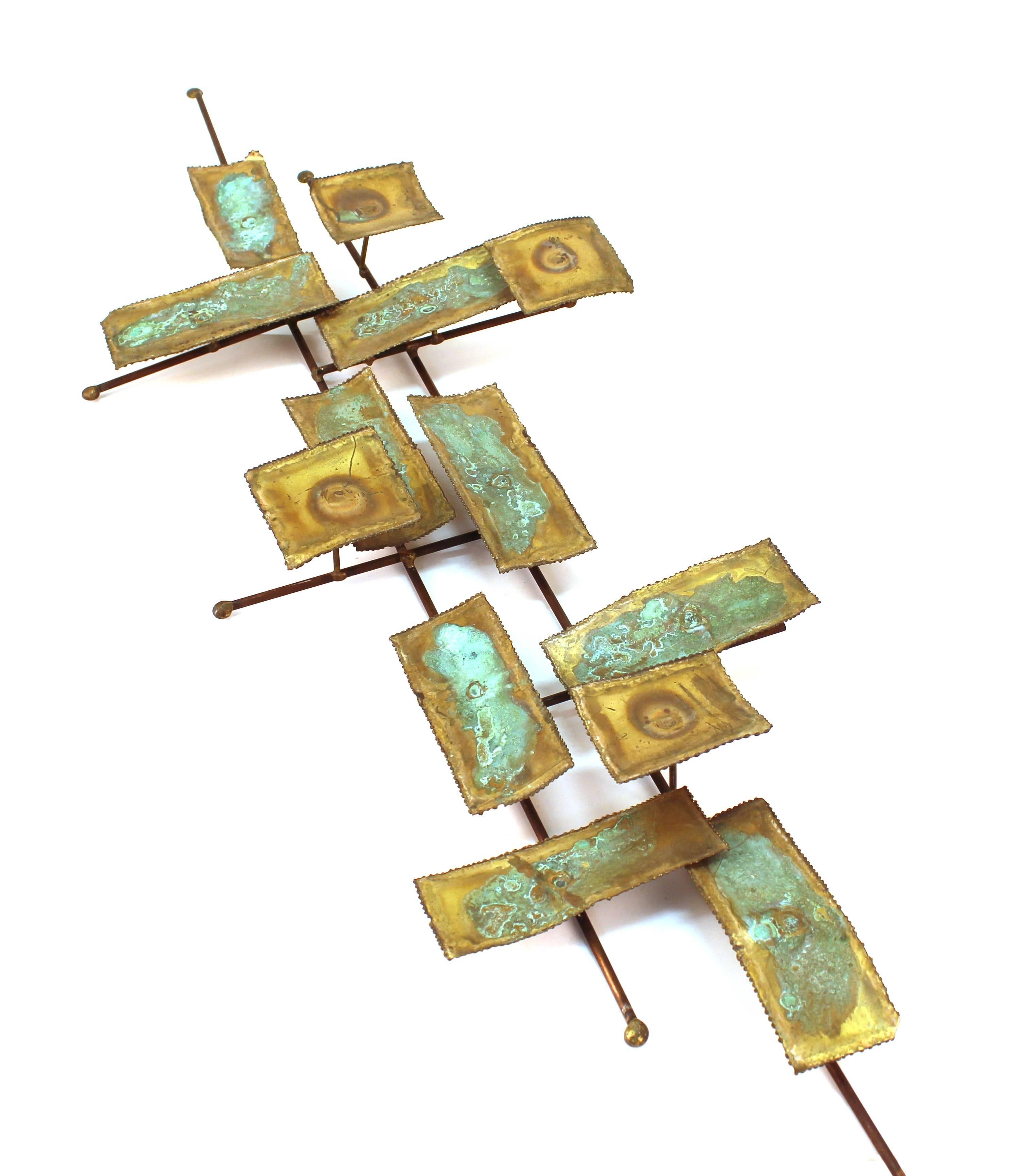 Curtis Jere Style Mid-Century Modern Metal Wall Sculpture 2