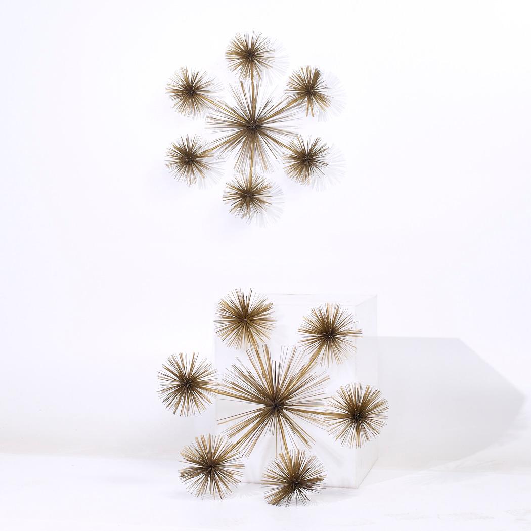 Mid-Century Modern Curtis Jere Style Mid Century Pom Urchin Sculptures - Pair en vente