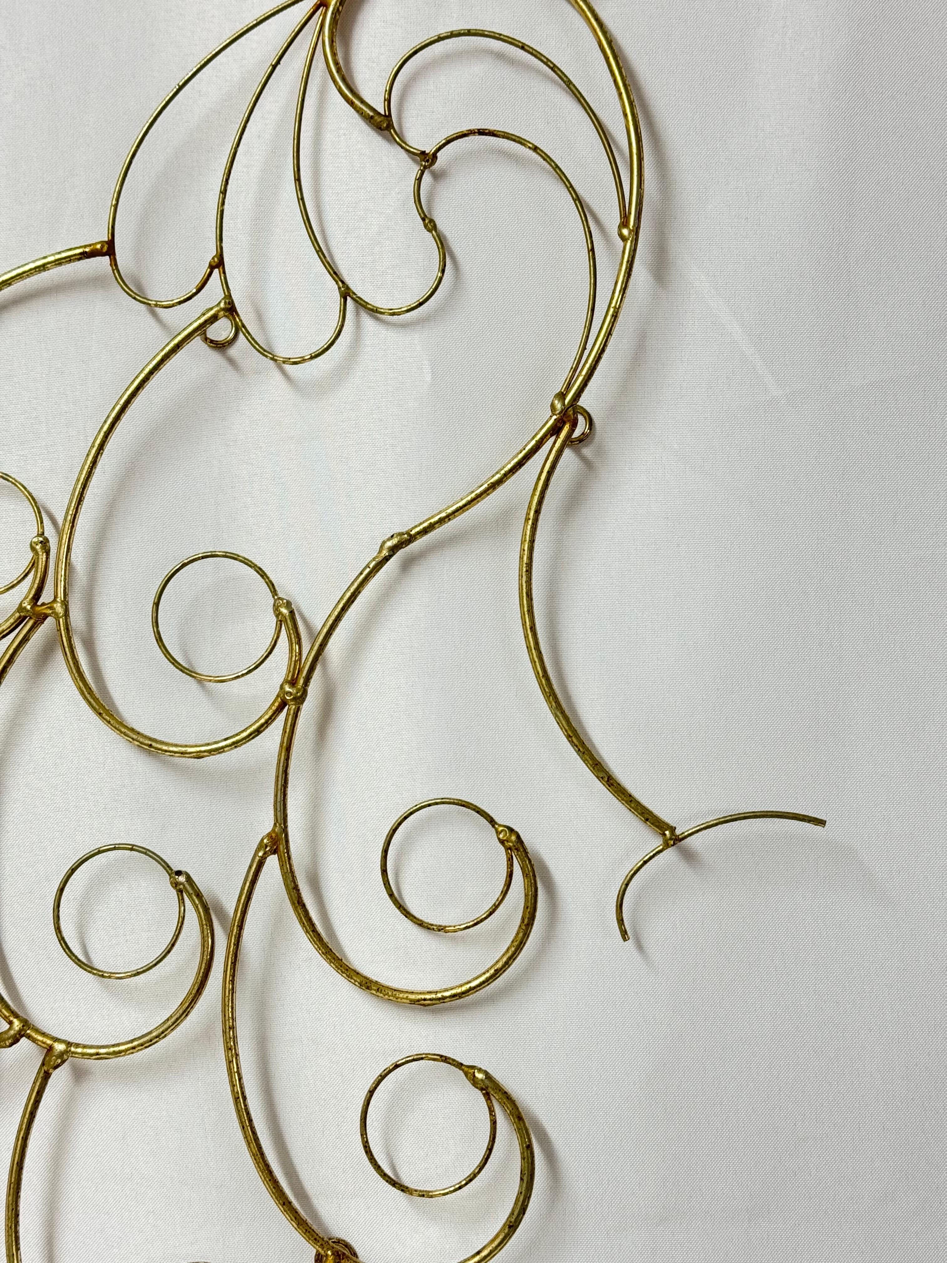 Brass Curtis Jere Style Peacock Wall Sculpture For Sale