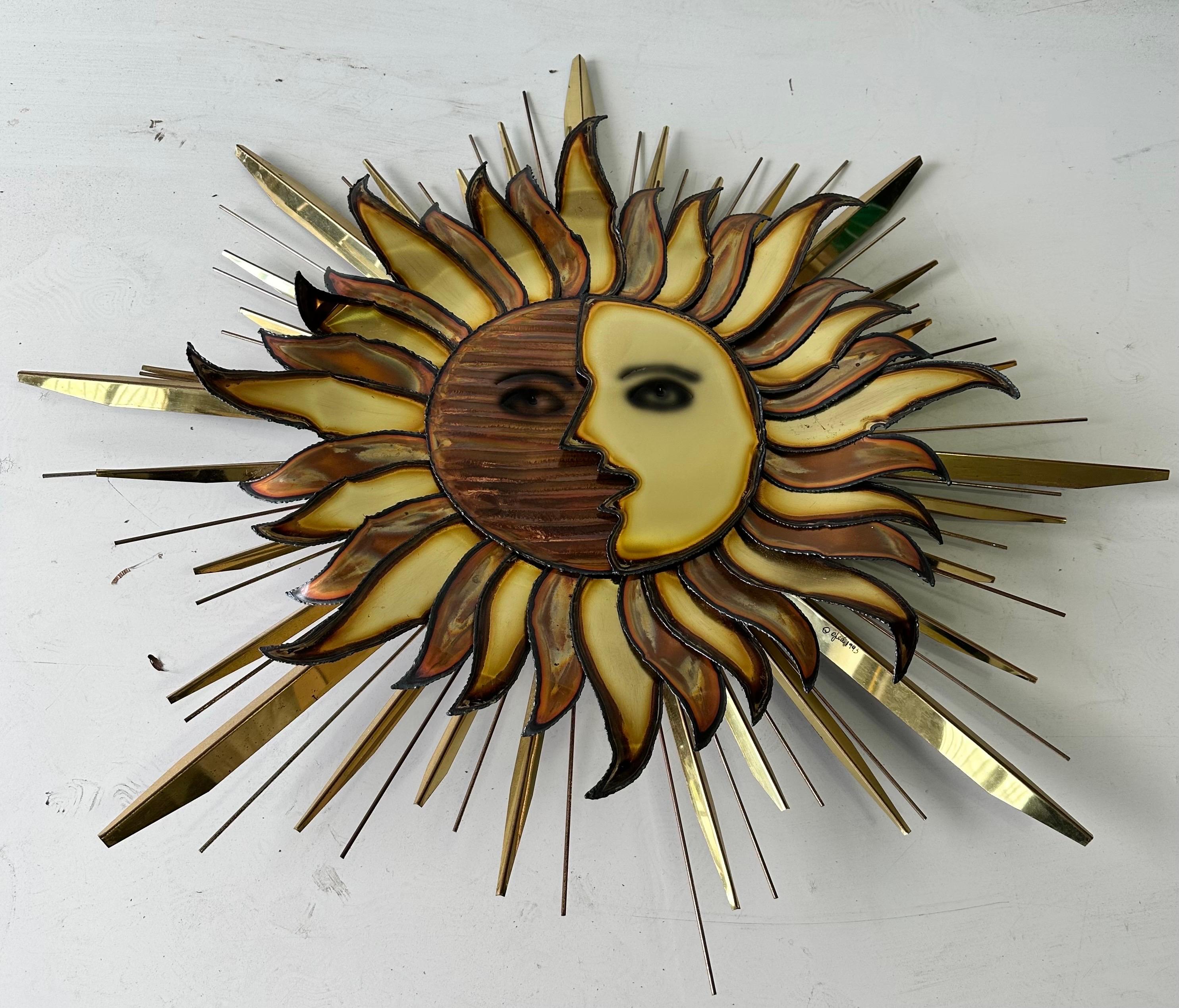 Curtis Jerė Escultura mural Sol y Luna hacia 1993 en venta 3