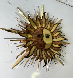 Curtis Jerė Sun And Moon Wall sculpture circa 1993