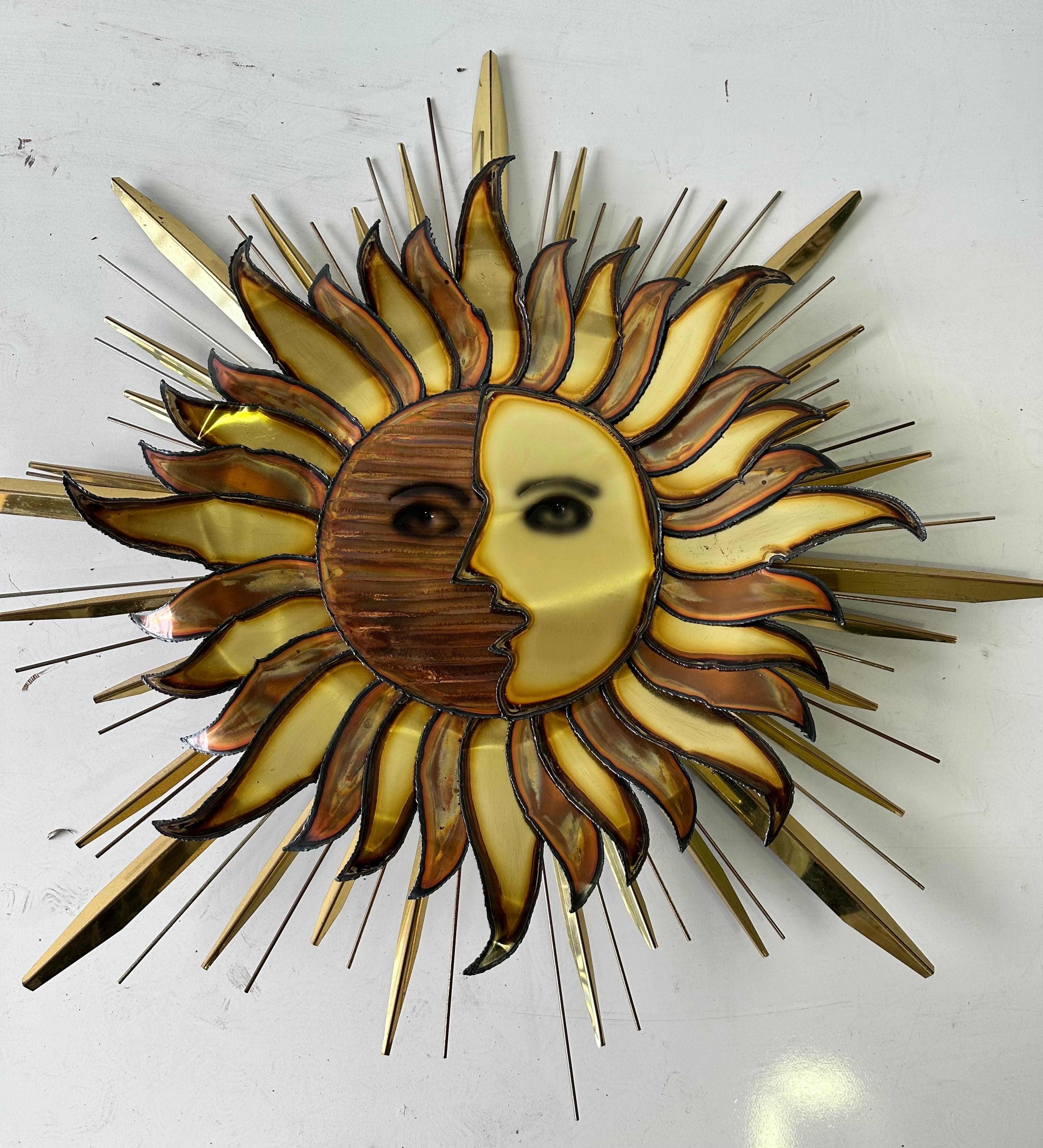 Curtis Jerė Escultura mural Sol y Luna hacia 1993 en venta 2