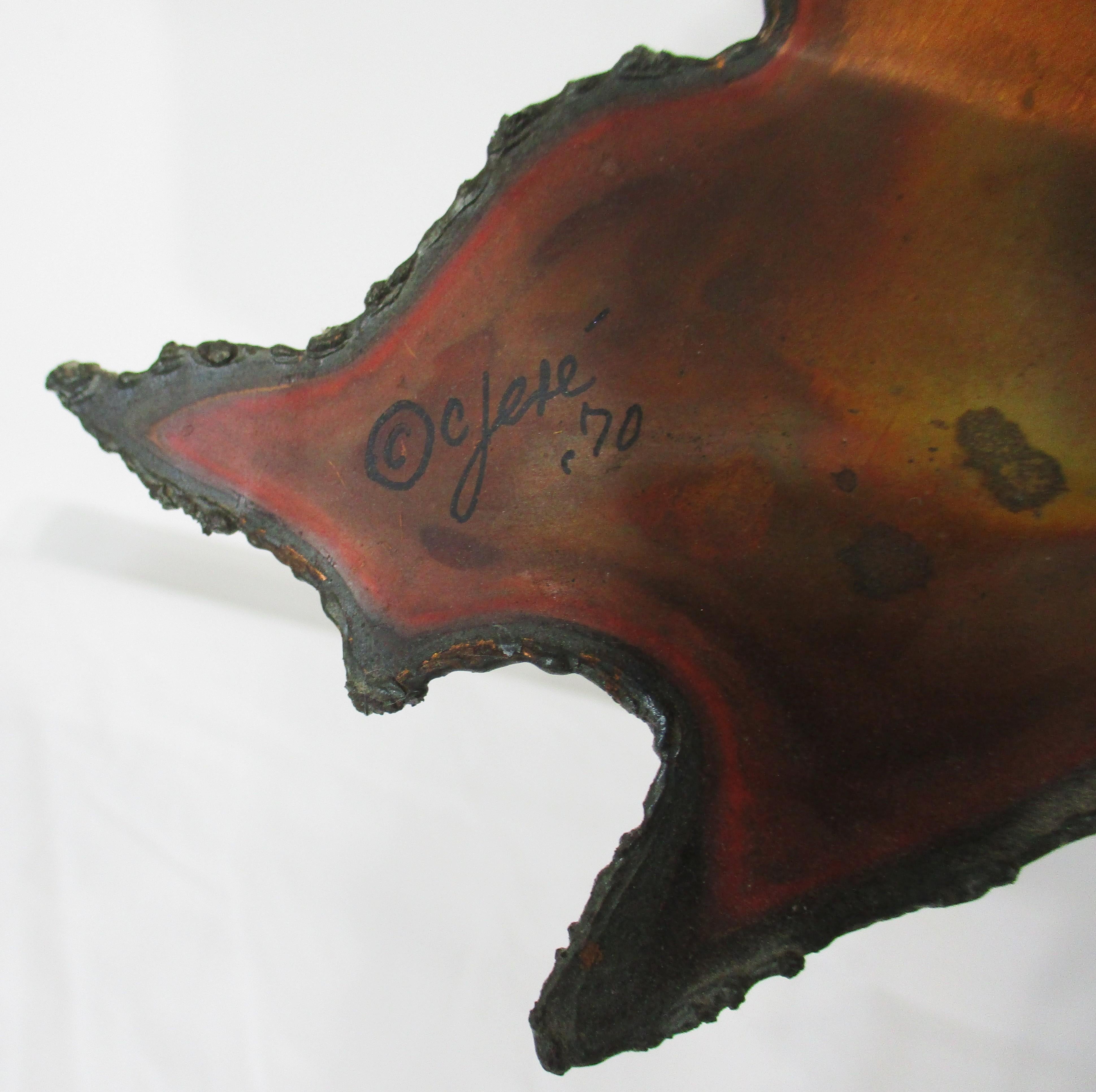 Curtis Jere Escultura de Pared de Hoja de Metal Brutalista Cortada con Soplete en venta 4
