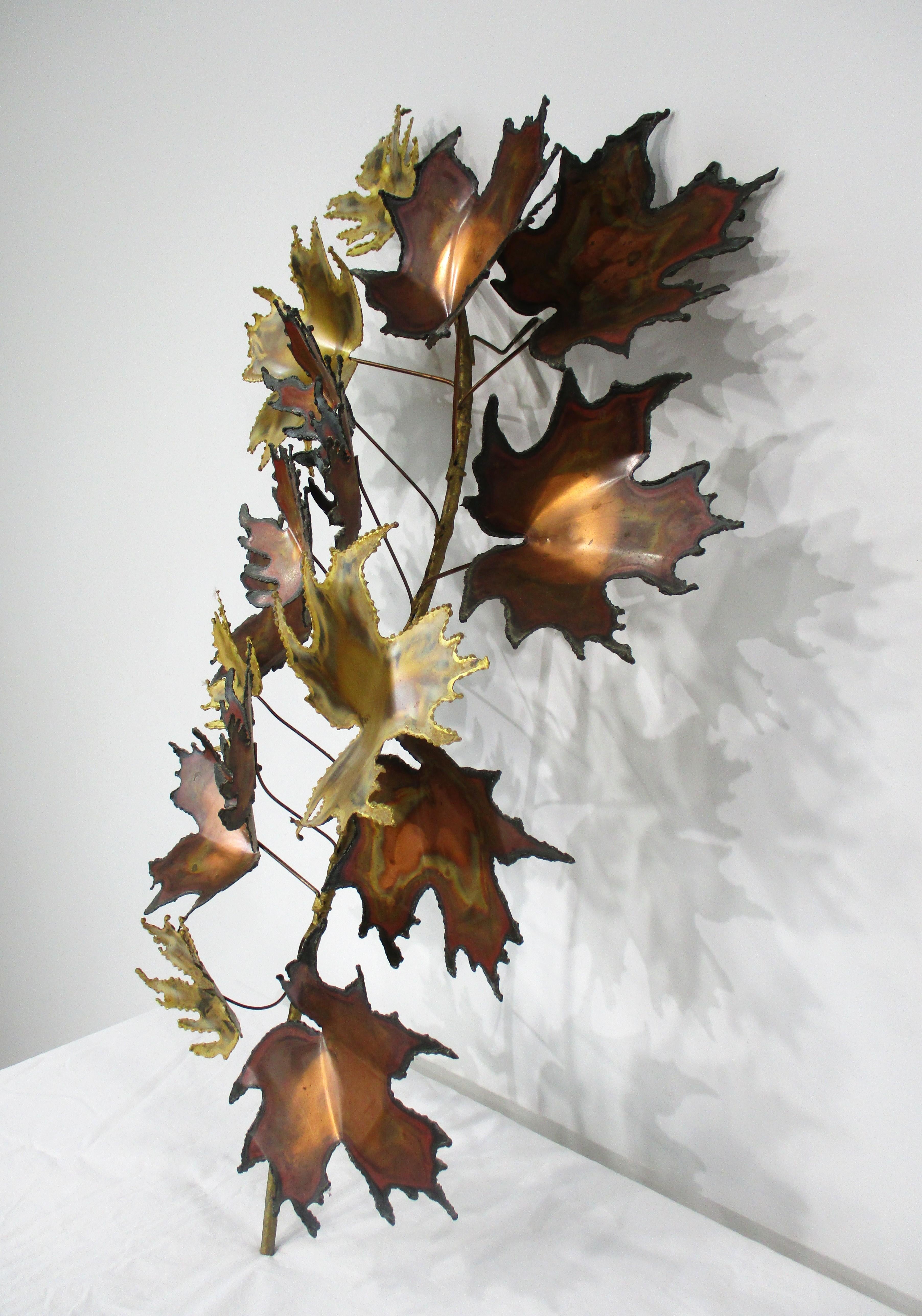 Curtis Jere Escultura de Pared de Hoja de Metal Brutalista Cortada con Soplete Moderno de mediados de siglo en venta