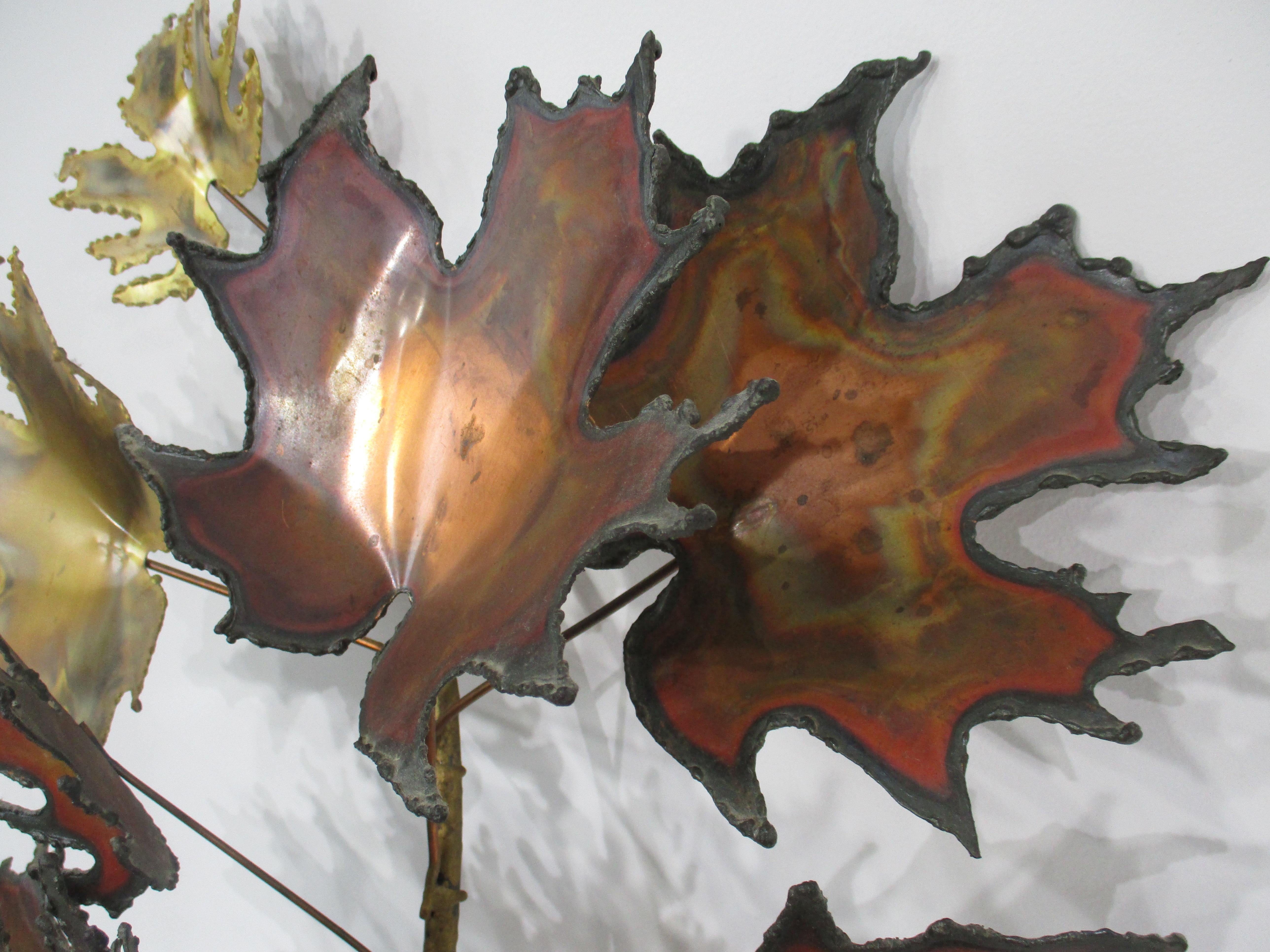 Curtis Jere Escultura de Pared de Hoja de Metal Brutalista Cortada con Soplete en venta 2
