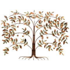 Curtis Jere Tree of Love Wall Copper Sculpture