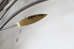 Curtis Jeré, Escultura de árbol Candelabro o candelabro de latón y acero