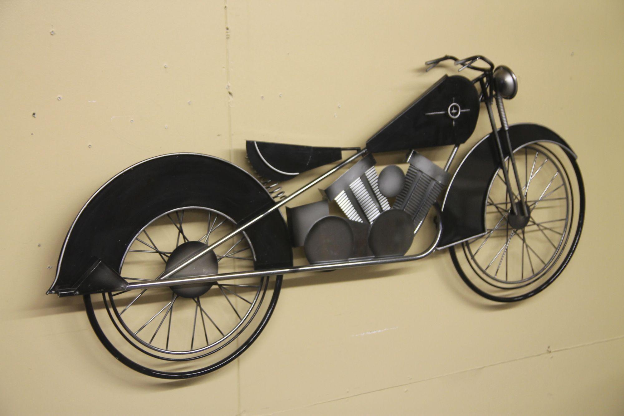 Late 20th Century Curtis Jere Wall Hanging Motorcycle Sculpture For Sale