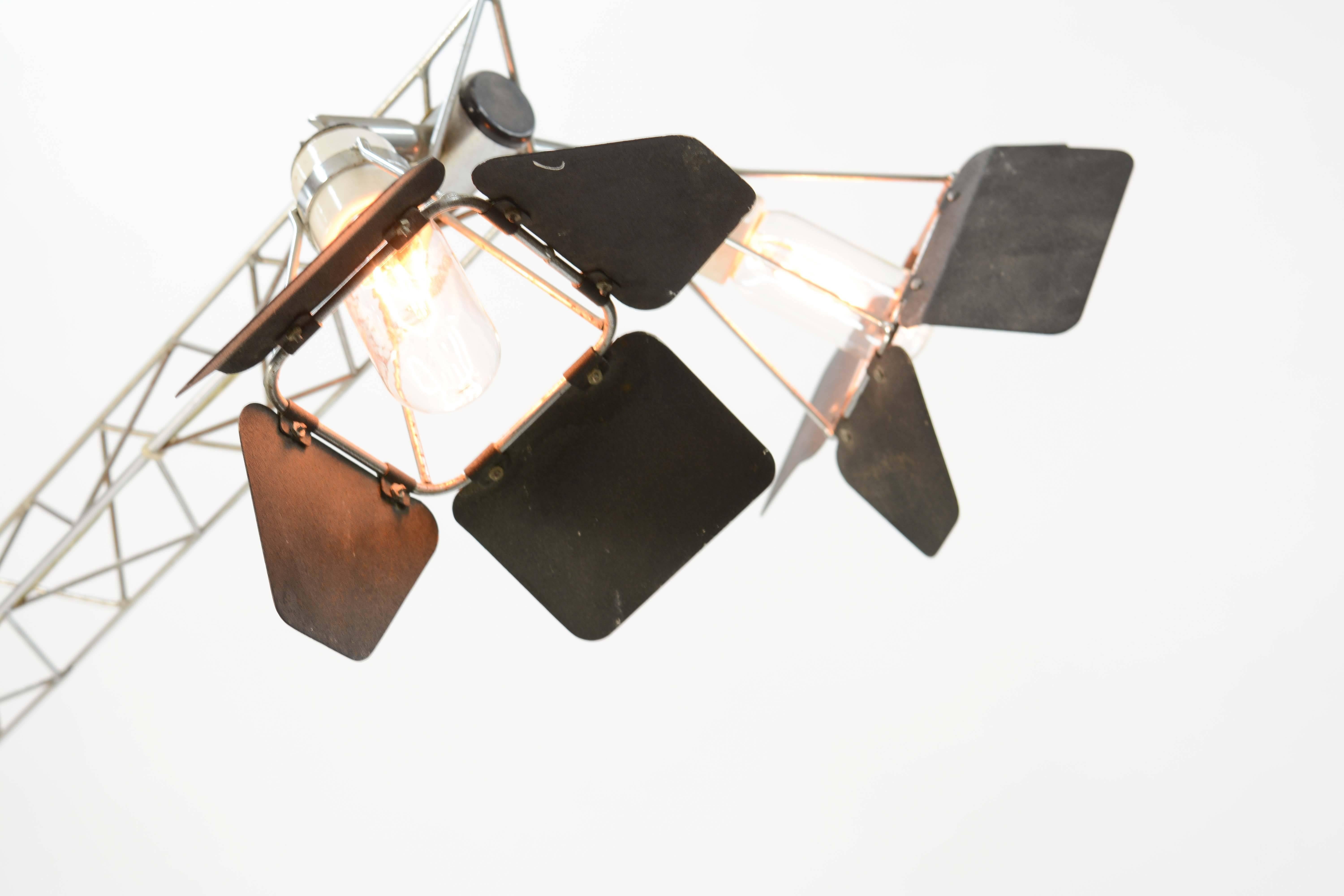 Late 20th Century Curtis Jere's Iconic Handcarfted Crane Lamp from 1977