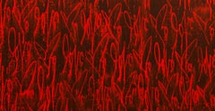 Curtis Kulig Love Me sur toile (rouge sur noir)