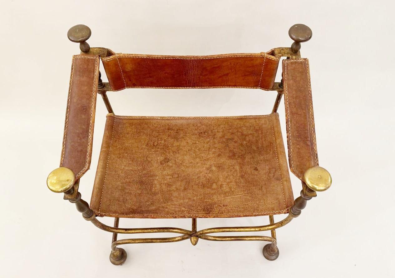 Metà XX secolo Poltrona Curule, CIRCA 1940 in vendita
