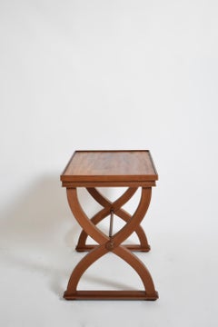 Curule neoclassical side table, 1940s
