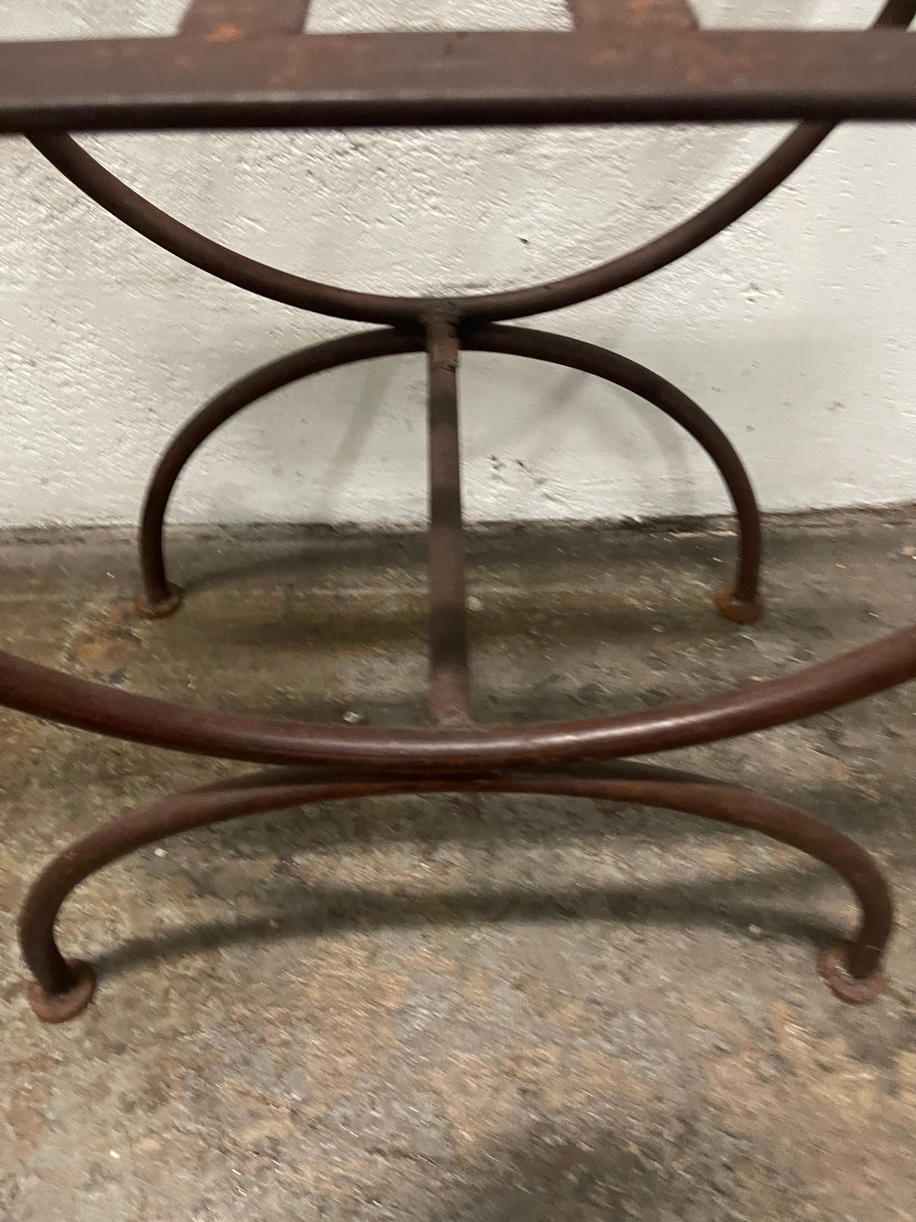 Curule Style Iron Bench For Sale 5