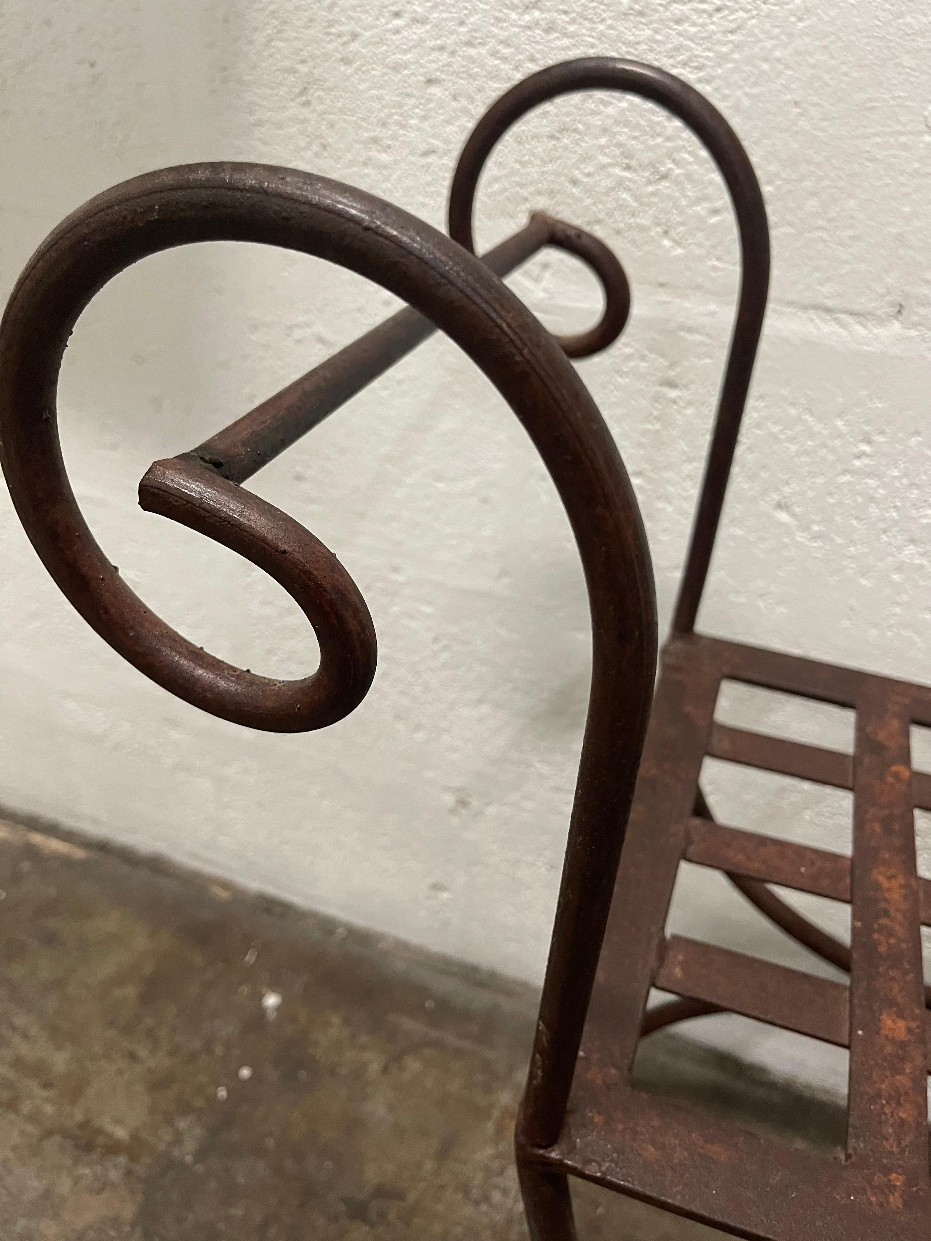 Curule Style Iron Bench For Sale 3