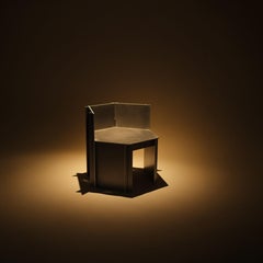 Curulis, Custos Aluminium Ottoman by Bureau of Entropy