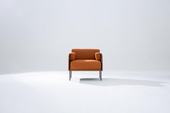 Curva Armchair – Modern Wood, Steel, and Leather Accent Chair +55design