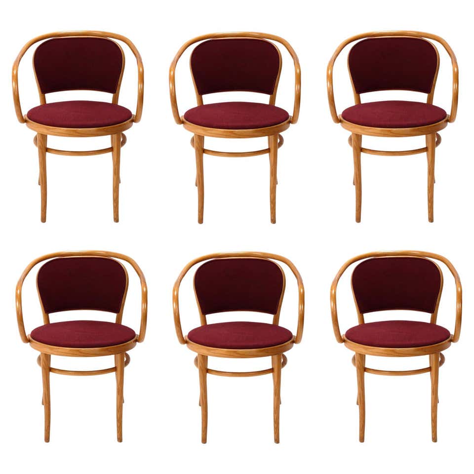 Set Of 6 Mid Century Modern Bentwood Dining Chairs By Thonet At 1stDibs set-of-6-mid-century-modern-bentwood-dining-chairs-by-thonet-at-1stdibs