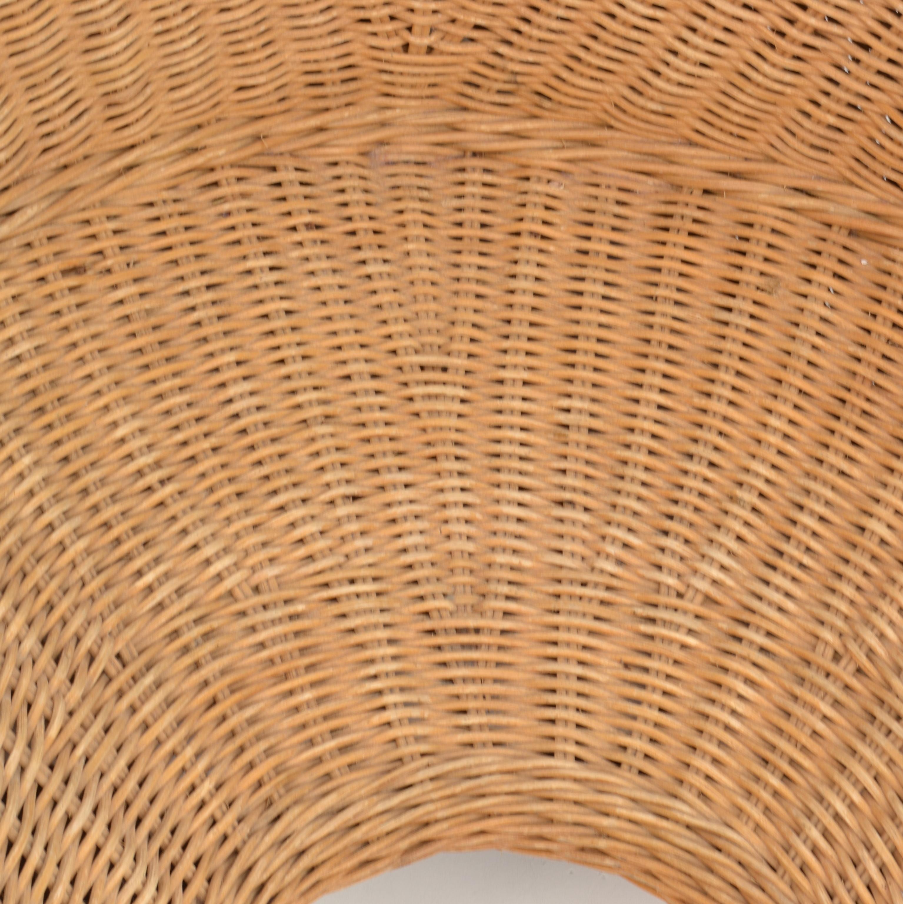 Hand-Crafted Curvaceous Sculptural Cane Chair for Indoor or Outdoor