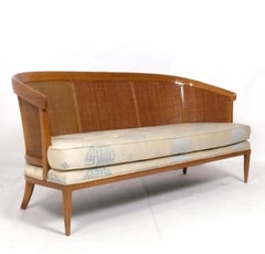 Curvaceous Caned Settee by Lubberts and Mulder for Tomlinson