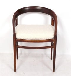 Curvaceous Danish Modern Teak Desk Chair by Brockmann Petersen