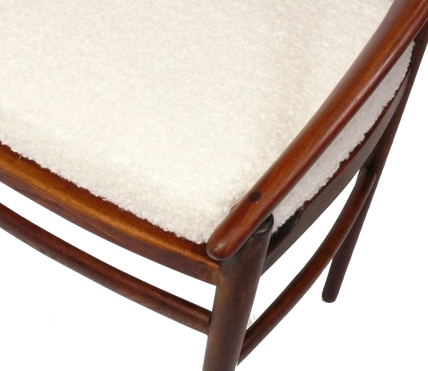 Curvaceous Dänischer moderner Schreibtischstuhl aus Teakholz von Brockmann Petersen (Polster) im Angebot