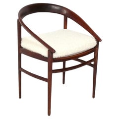 Curvaceous Danish Modern Teak Desk Chair by Brockmann Petersen