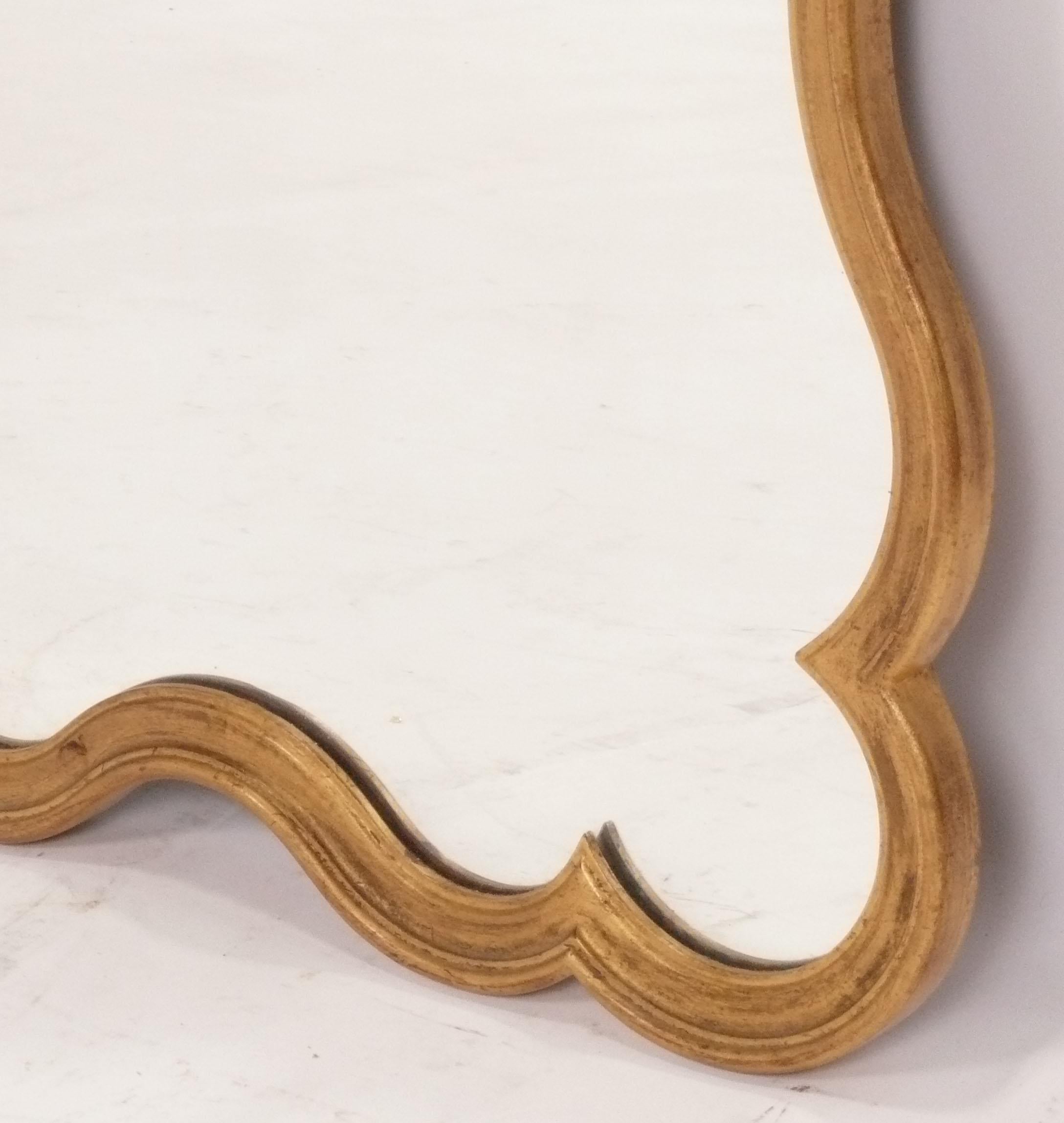 Italian Curvaceous Gilt Mirror 31.5