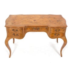 Curvaceous Italian Burl Wood Desk