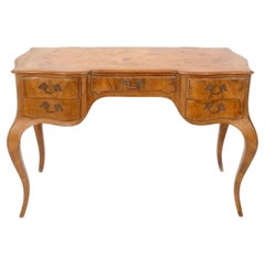 Curvaceous Italian Burl Wood Desk