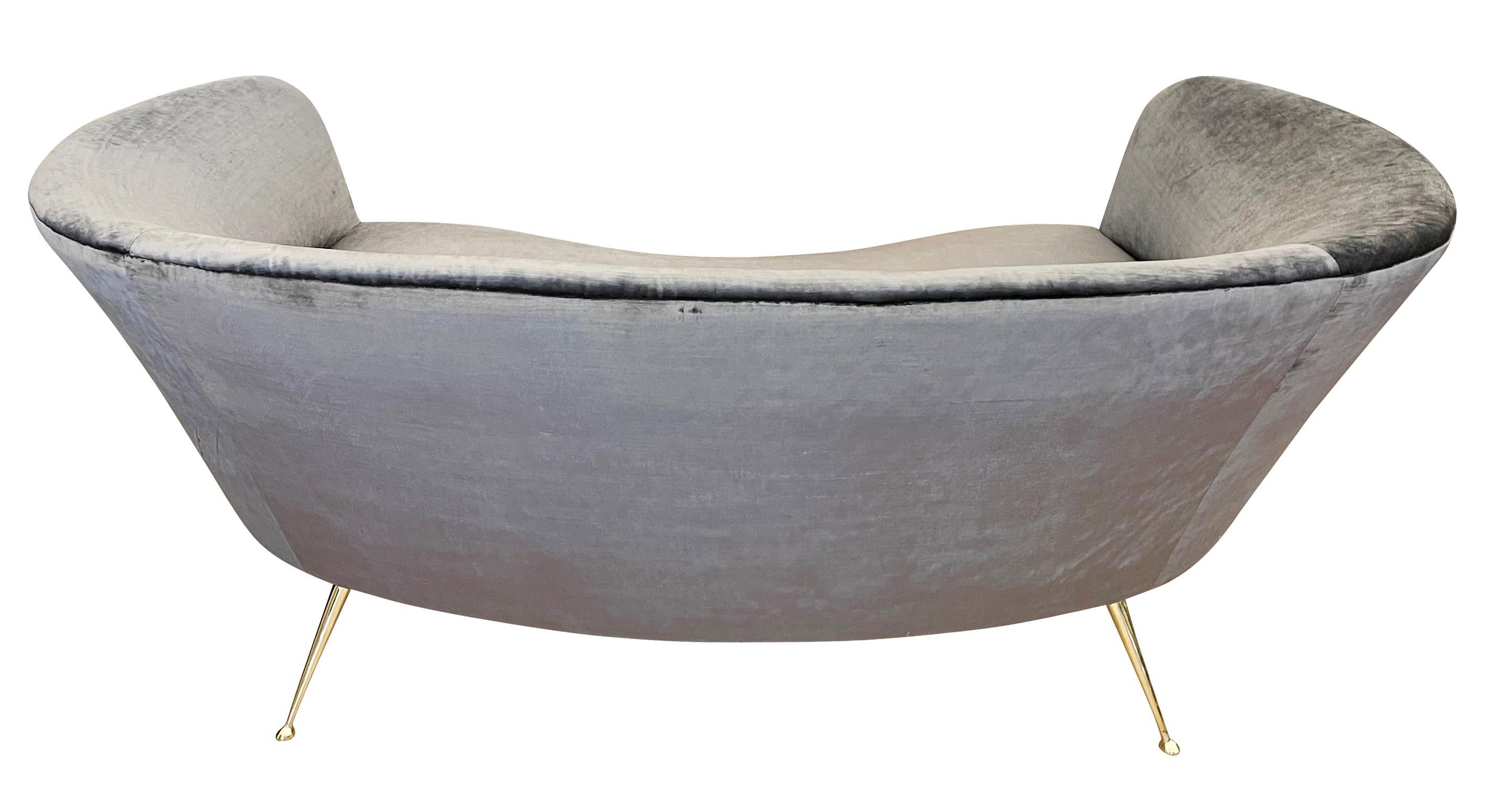 Curvaceous Italian Mid-Century Sofa 3