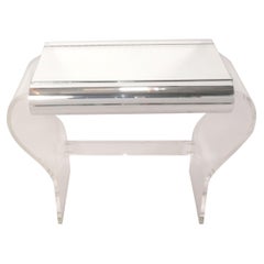 Curvaceous Lucite and Mirrored Mid Century Vanity