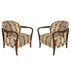 Curvaceous Pair of Lounge Chairs