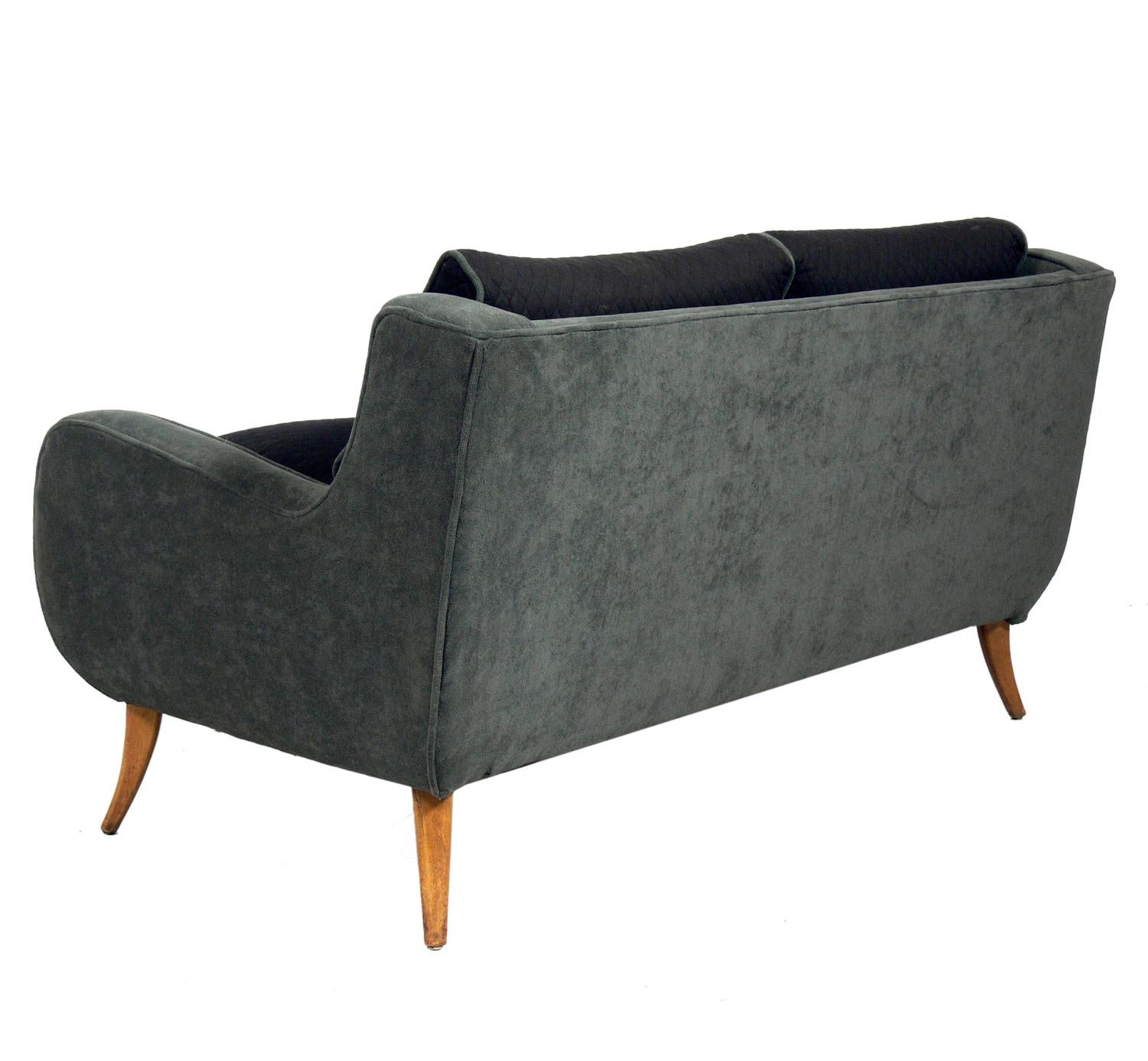 American Curvaceous Settee or Sofa by Ernst Schwadron