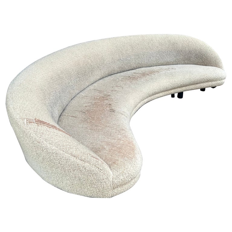 Curvaceous Vladimir Kagan Serpentine Sloane Sofa Mid-Century