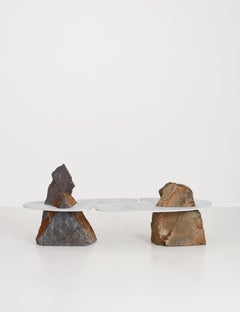 Curvature of Spacetime Limited Edition Coffee Table in Aluminum by Jesse Ede