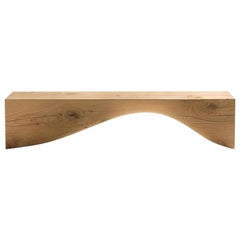 Curve, 71" Cedar Bench, Designed by Brodie Neill, Made in Italy 
