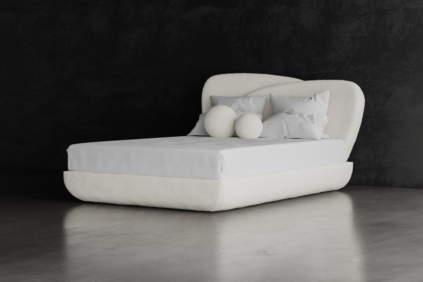 CURVE BED - Modern Layered Asymmetrical Bed in COM

The Curve Bed features asymmetrical design elements that are sophisticated and simple. The unbalanced tension works beautifully together to make a minimal and elegant design statement. COM is