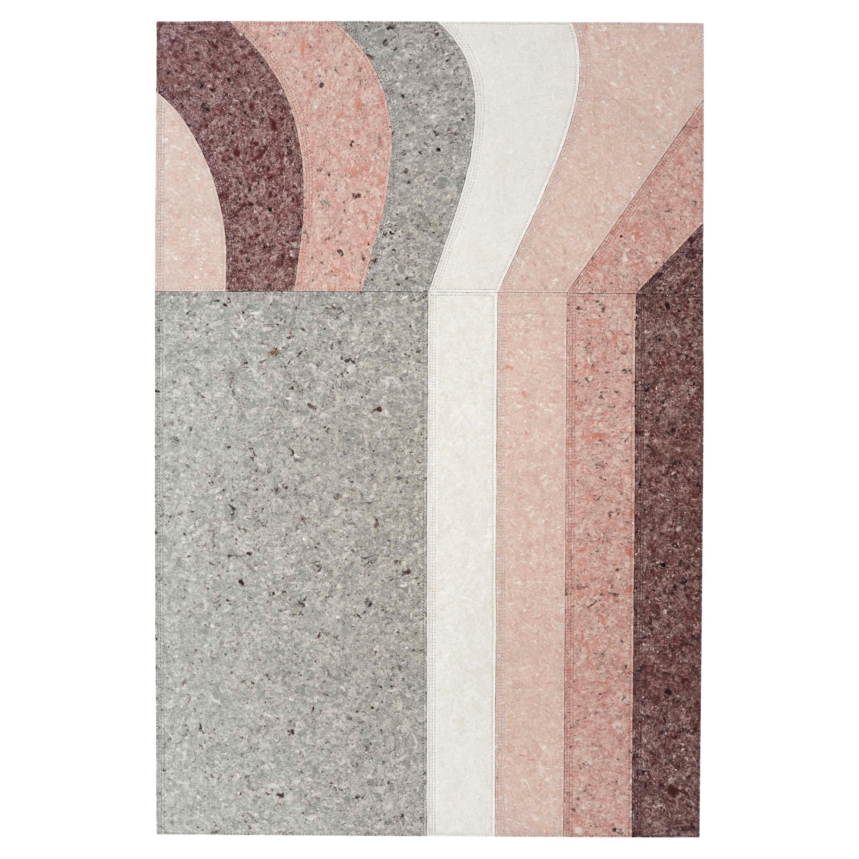 Curve Burgundy Nuances Rug by Gandia Blasco For Sale