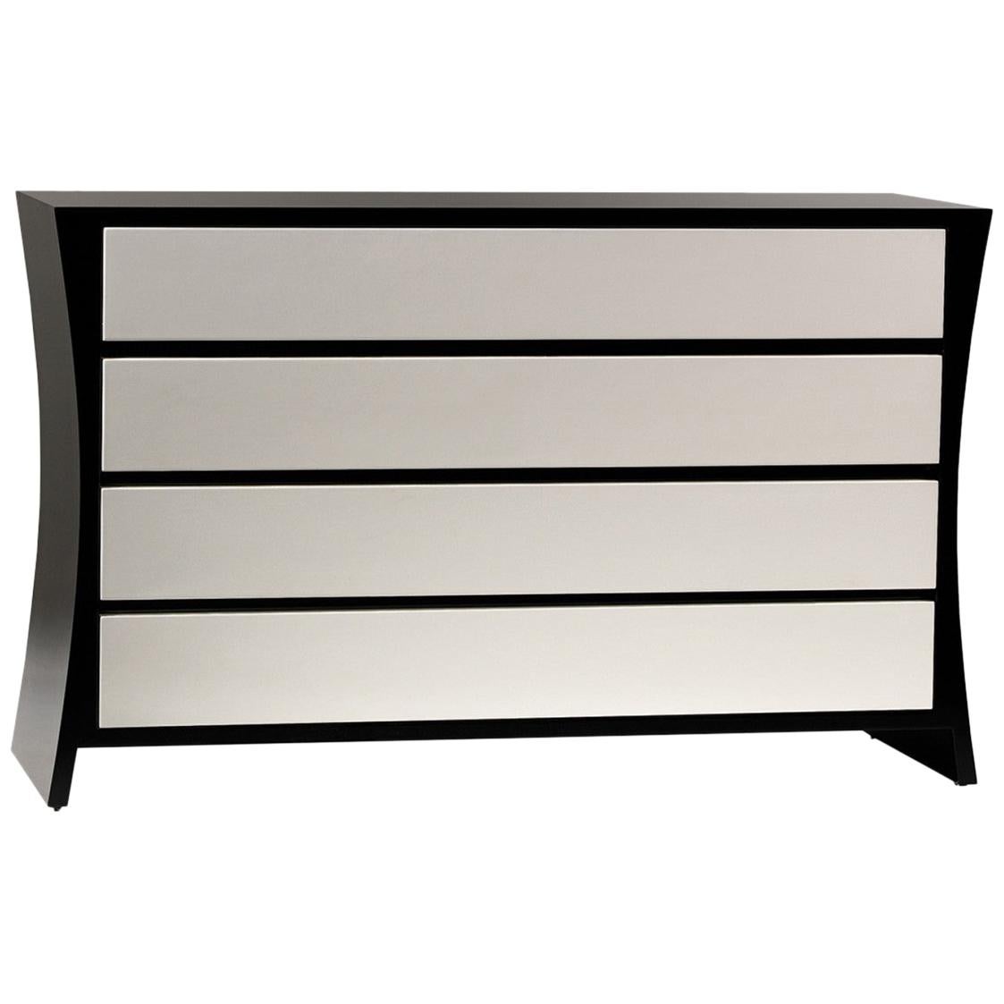 Curve Contemporary and Customizable  Chest of Drawers For Sale