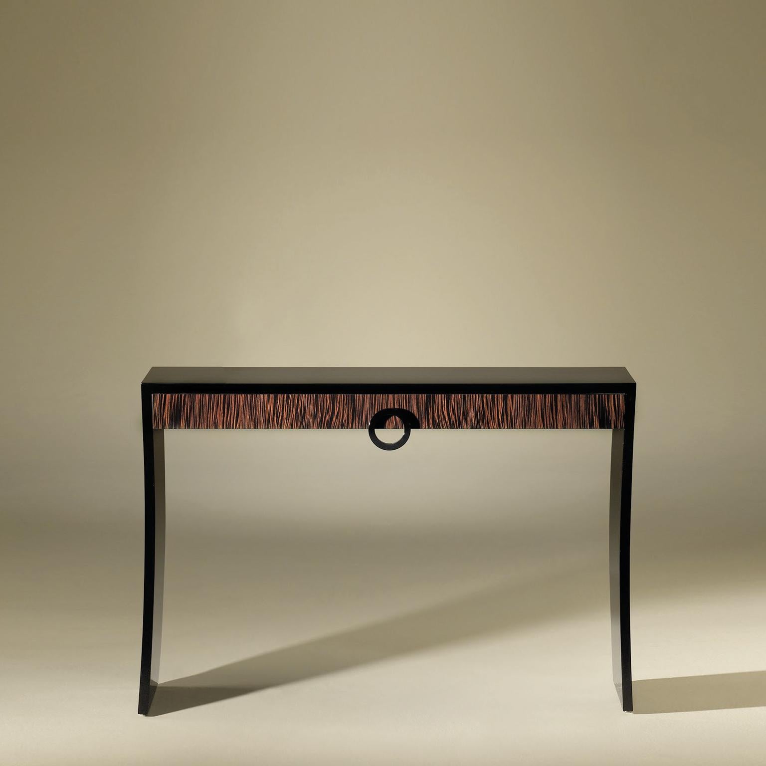 Console Table with drawer.

Also available in these dimensions:
Width 130 cm / 52 in
Height 80 cm / 32 in
Depth 40 cm / 16 in

Width 90 cm / 36 in
Height 80 cm / 32 in
Depth 35 cm / 14 in

Bespoke / Customizable
Identical shapes with